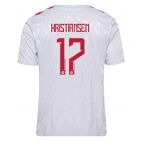 Camiseta Dinamarca Victor Kristiansen #17 Segunda Equipación Replica Eurocopa 2024 mangas cortas